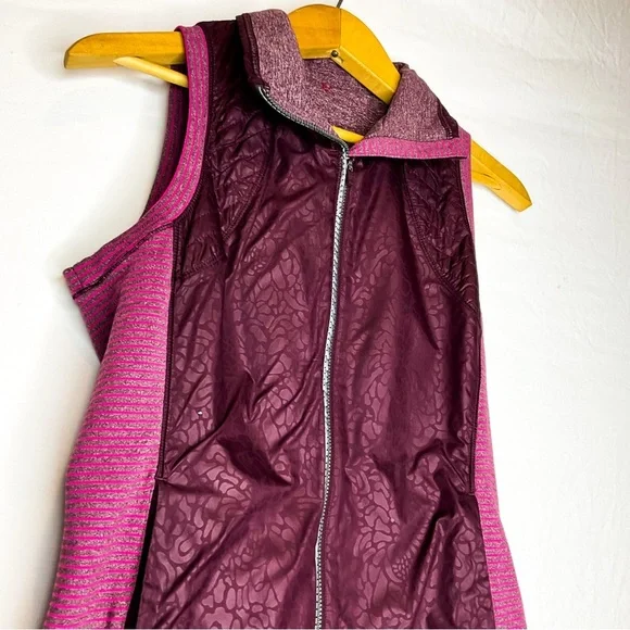 Lululemon Vest Pink Purple Zip Up Running Layer Size 6 - Picture 11 of 11